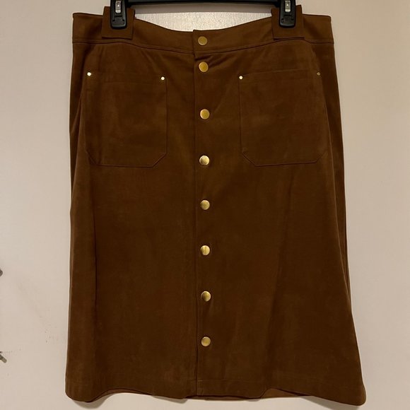 INC Faux Suede Skirt Size 10 (New) - Picture 1 of 1